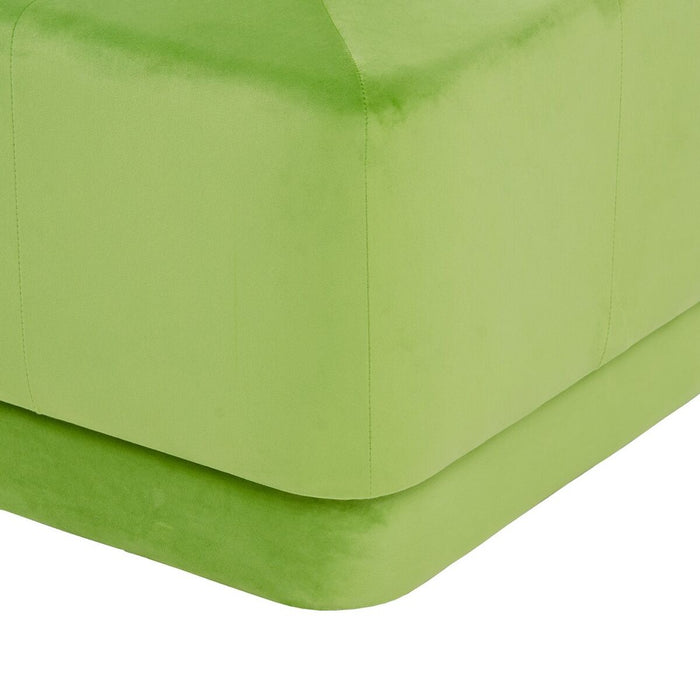 Puff Țesut Sintetic Lemn Verde 60 x 60 x 40 cm