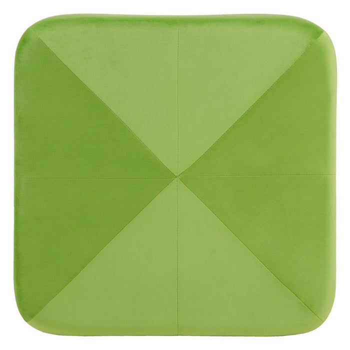 Puff Țesut Sintetic Lemn Verde 60 x 60 x 40 cm