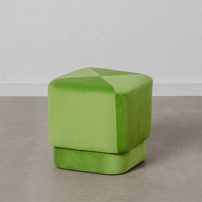 Puff Țesut Sintetic Lemn 40 x 40 x 40 cm Verde