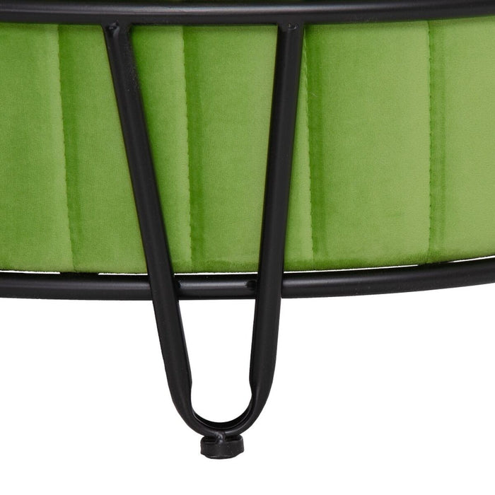 Puff 80 x 80 x 46 cm Țesut Sintetic Metal Verde