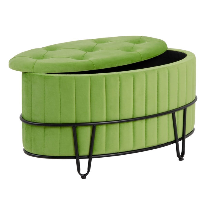 Puff 80 x 80 x 46 cm Țesut Sintetic Metal Verde