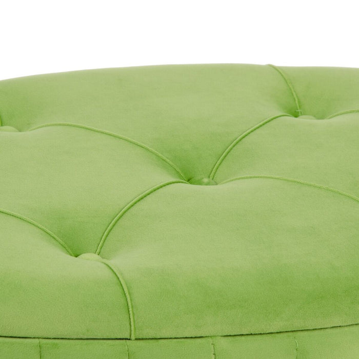 Puff 80 x 80 x 46 cm Țesut Sintetic Metal Verde