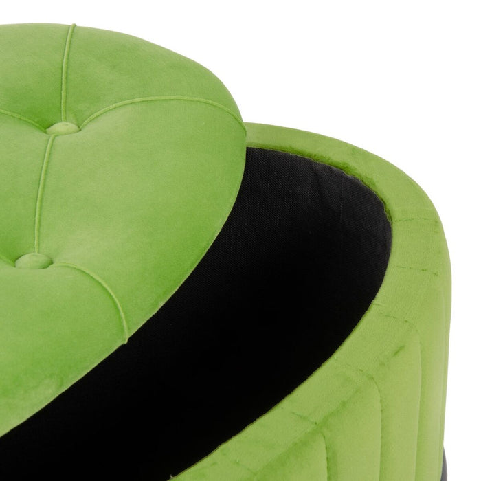 Puff 80 x 80 x 46 cm Țesut Sintetic Metal Verde