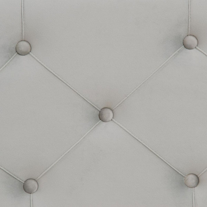 Puff 80 x 80 x 46 cm Țesut Sintetic Gri Metal