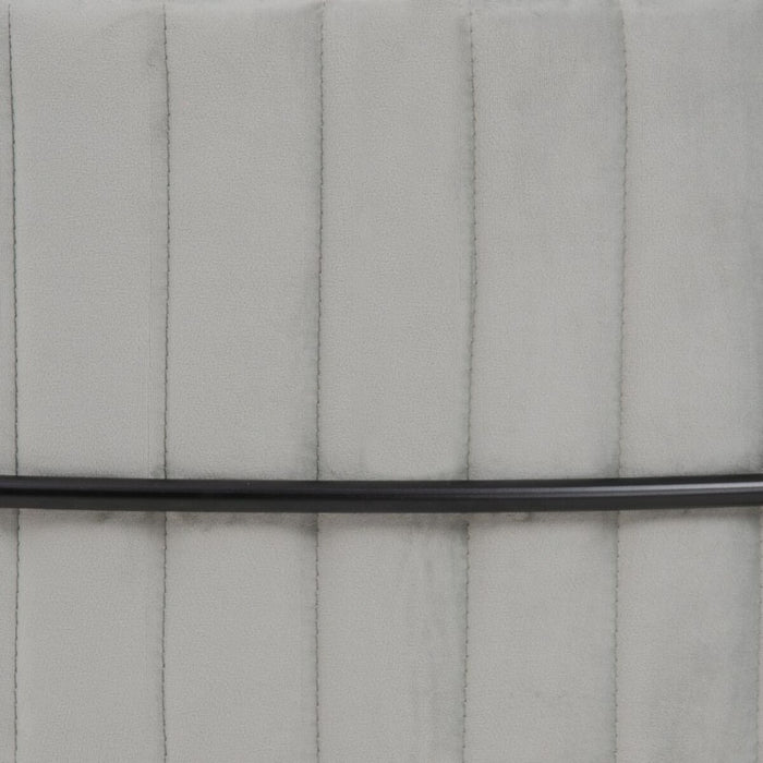 Puff 80 x 80 x 46 cm Țesut Sintetic Gri Metal