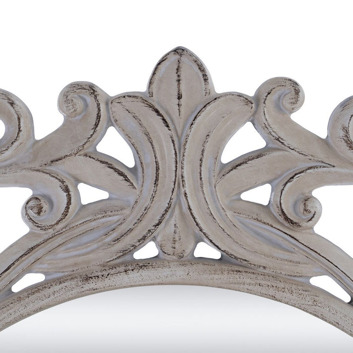 Oglindă de perete 122,7 x 4,8 x 122,7 cm Geam Alb Poliuretan