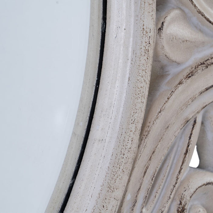 Oglindă de perete 122,7 x 4,8 x 122,7 cm Geam Alb Poliuretan