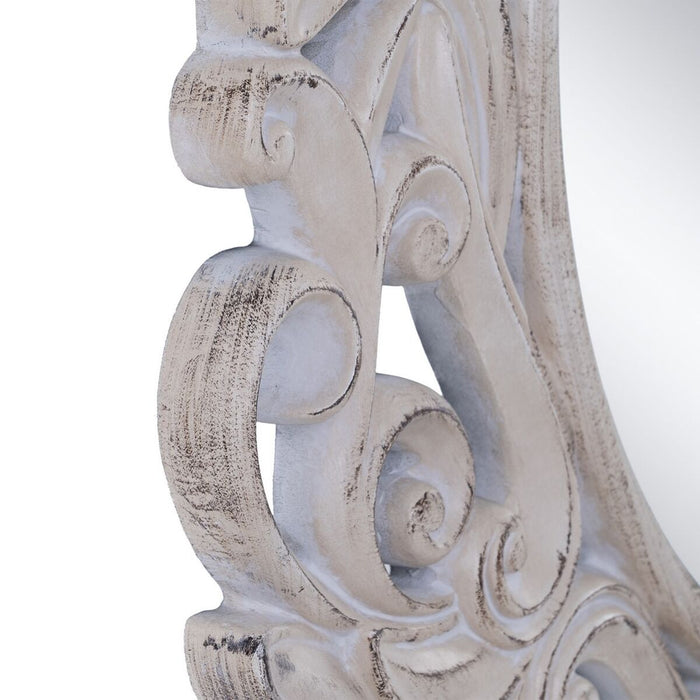 Oglindă de perete 122,7 x 4,8 x 122,7 cm Geam Alb Poliuretan