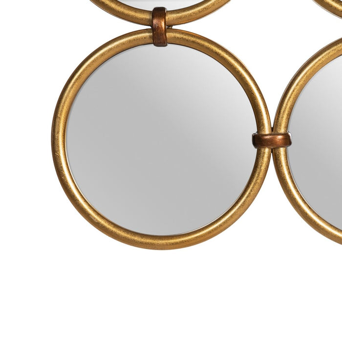 Oglindă de perete 71,5 x 2,5 x 71,5 cm Auriu* Metal