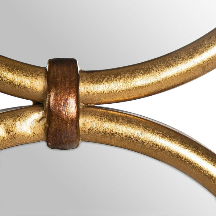 Oglindă de perete 71,5 x 2,5 x 71,5 cm Auriu* Metal