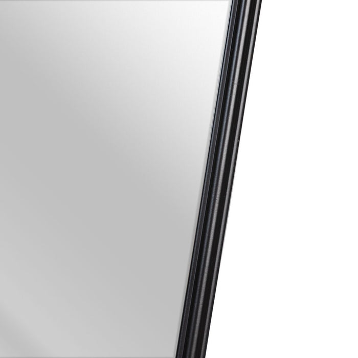 Oglindă de perete 77 x 2,5 x 98 cm Negru Metal