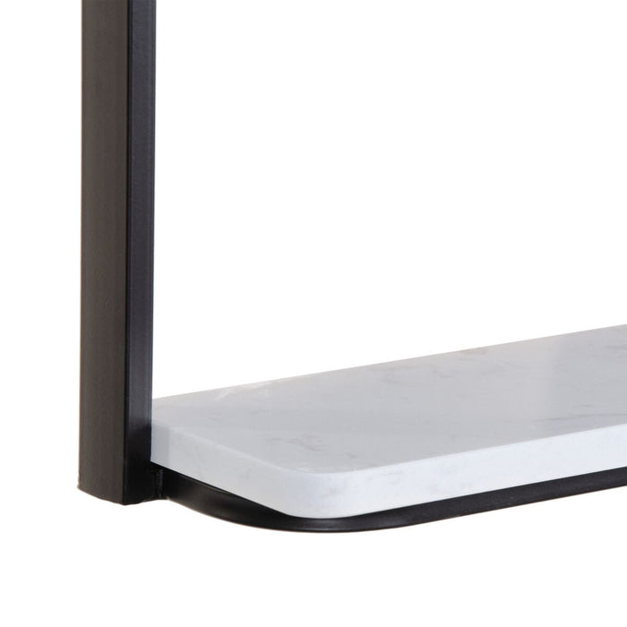 Oglindă de perete 60 x 2,5 x 90 cm Negru Metal Fier