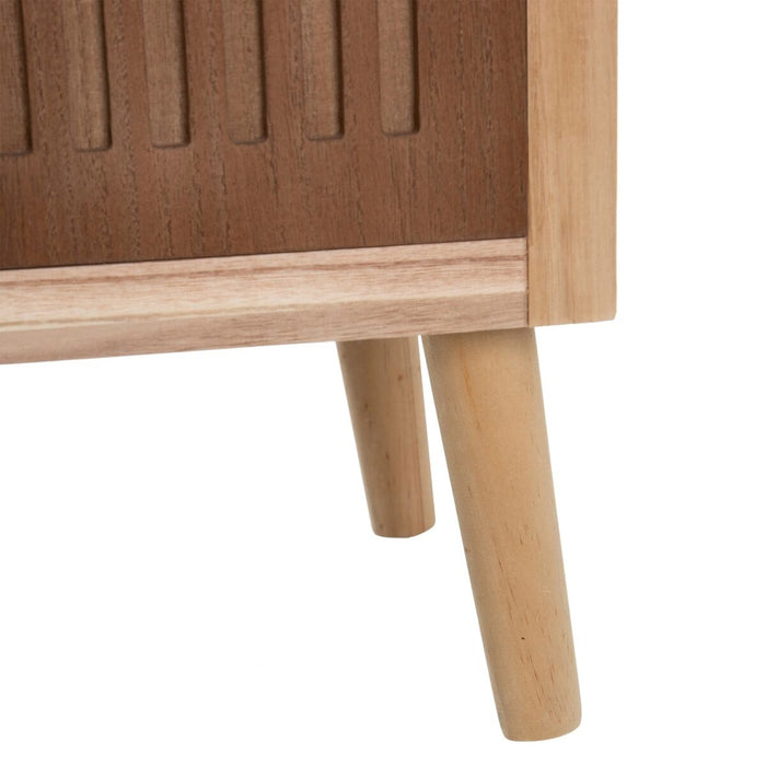 Servantă SASHA 60 x 30 x 85 cm Natural Lemn Crem Ratan