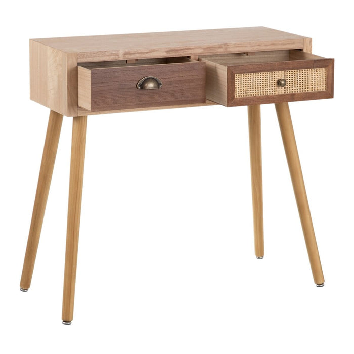 Mobilier pentru Hol SASHA Natural Lemn Crem Ratan 80 x 30 x 78 cm