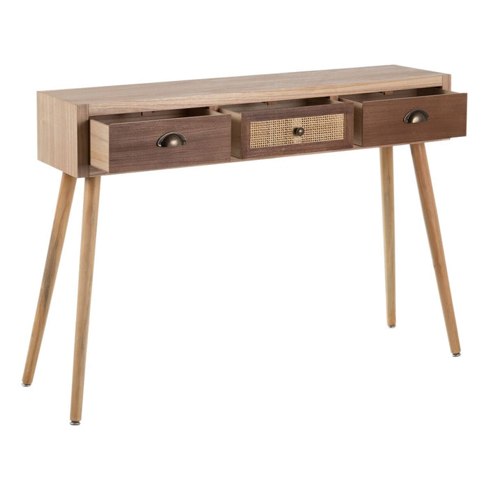 Mobilier pentru Hol SASHA 110 x 30 x 78 cm Natural Lemn Crem Ratan