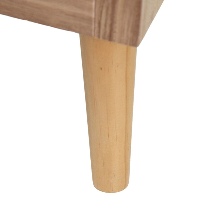 Servantă SASHA 100 x 33 x 80 cm Natural Lemn Crem Ratan