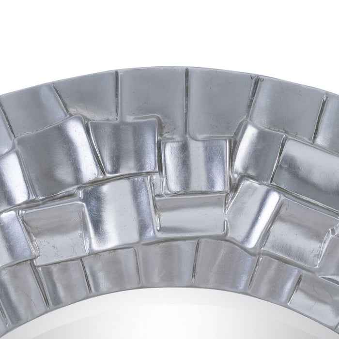 Oglindă de perete 118 x 10,2 x 118 cm Geam Argintiu Poliuretan