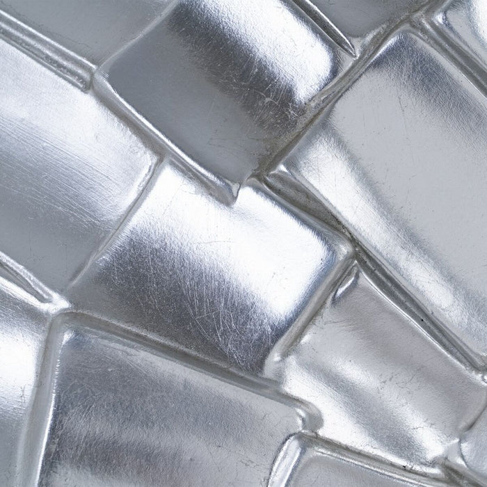 Oglindă de perete 118 x 10,2 x 118 cm Geam Argintiu Poliuretan