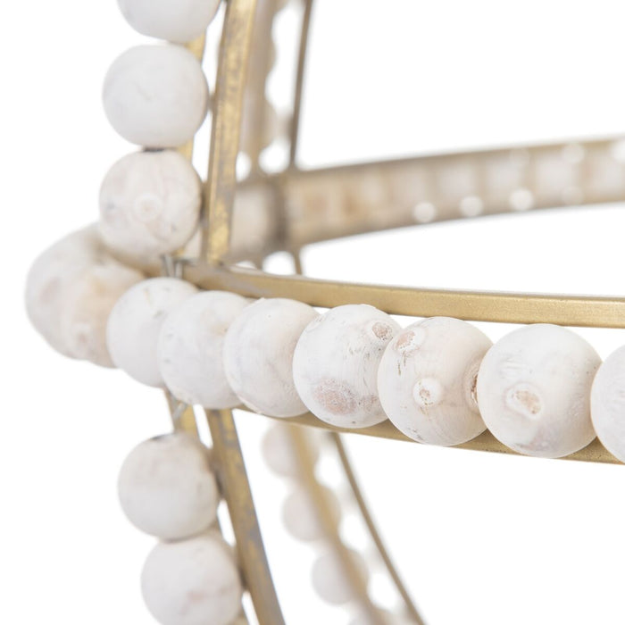 Lustră 54 x 54 x 54 cm Metal Lemn Alb