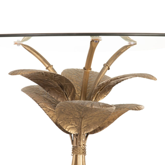 Masa laterală Geam Auriu* Metal 60 x 60 x 45 cm
