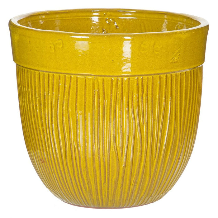 Set de jardiniere 38 x 38 x 35 cm Ceramică Galben (3 Piese)