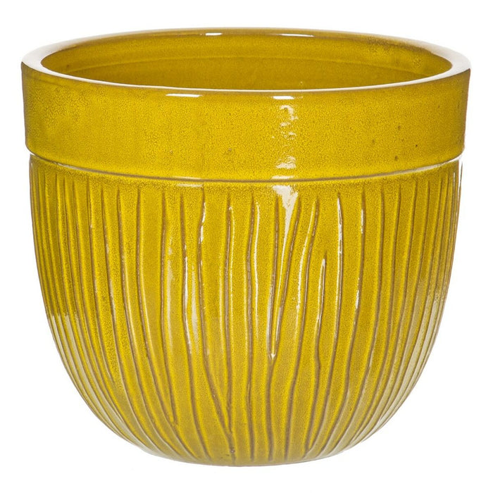 Set de jardiniere 38 x 38 x 35 cm Ceramică Galben (3 Piese)