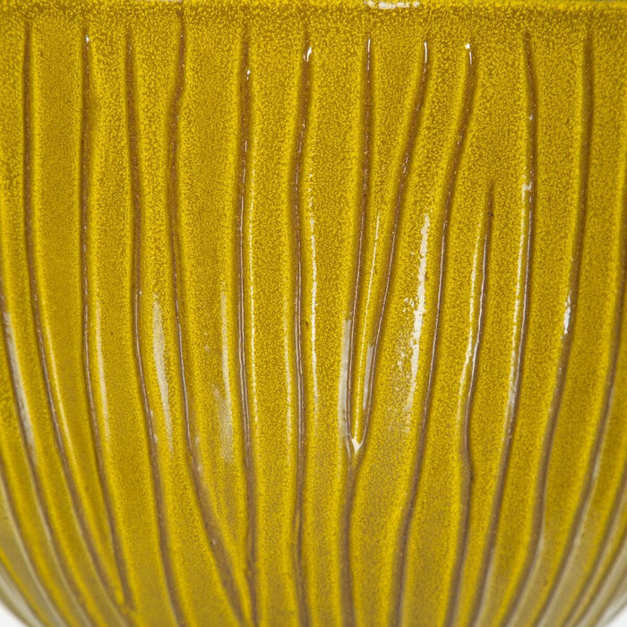 Set de jardiniere 38 x 38 x 35 cm Ceramică Galben (3 Piese)
