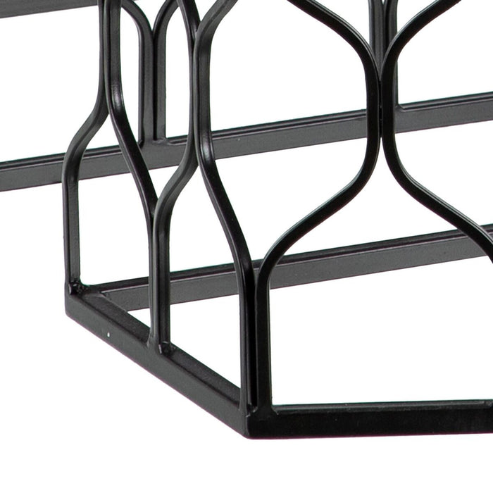 Mobilier pentru Hol Geam Negru Metal (2 Unități)