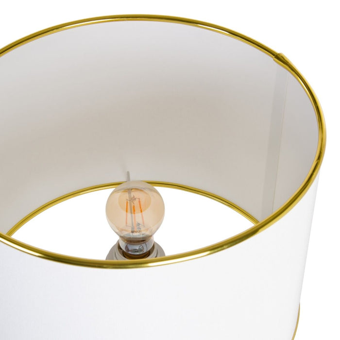 Lampă de masă Alb Auriu* Lin Ceramică 60 W 220 V 240 V 220-240 V 34 x 34 x 51 cm