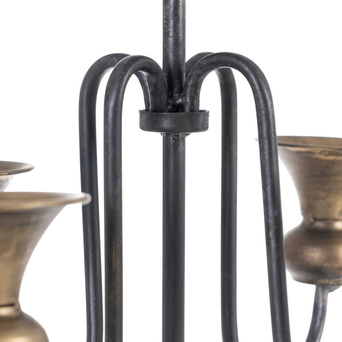 Candelabru 27,5 x 27,5 x 44,5 cm Negru Auriu* Metal