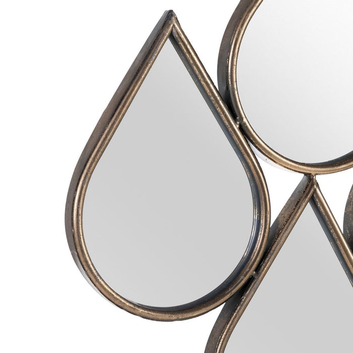 Oglindă de perete 65 x 2,5 x 72,5 cm Auriu* Metal