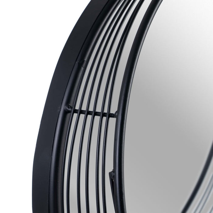 Oglindă de perete 41 x 13 x 41 cm Negru Metal