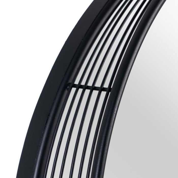 Oglindă de perete 60,5 x 15,5 x 60,5 cm Negru Metal