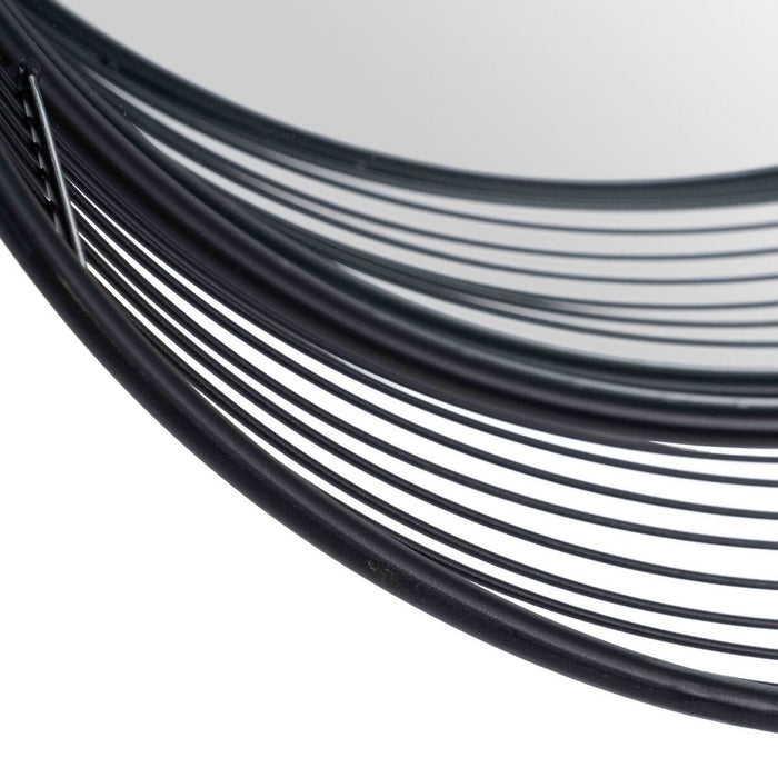 Oglindă de perete 60,5 x 15,5 x 60,5 cm Negru Metal