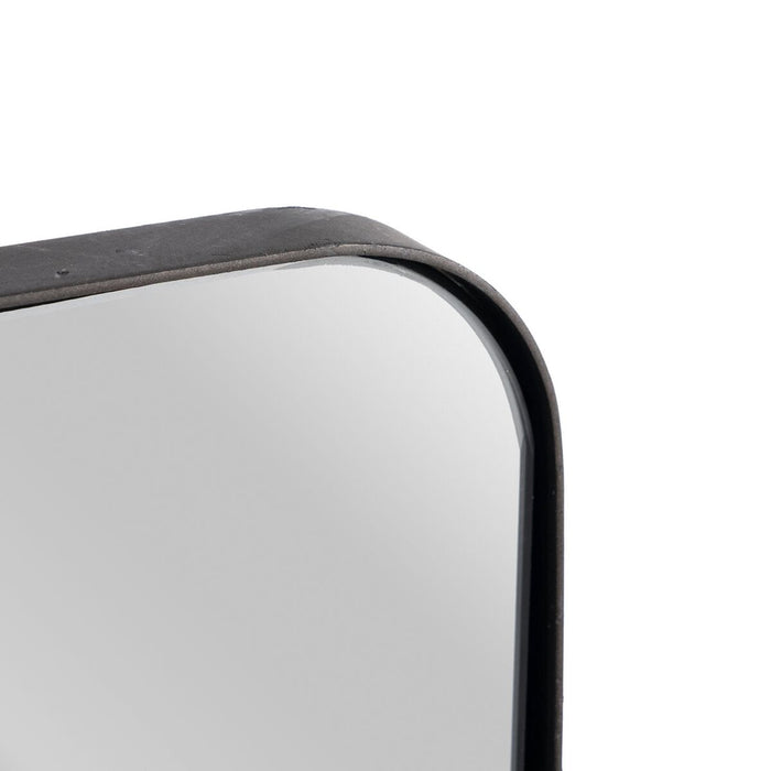 Oglindă de perete 35 x 15 x 81 cm Negru Metal