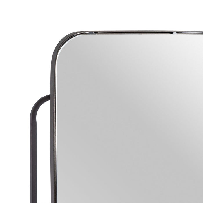 Oglindă de perete 35 x 15 x 81 cm Negru Metal