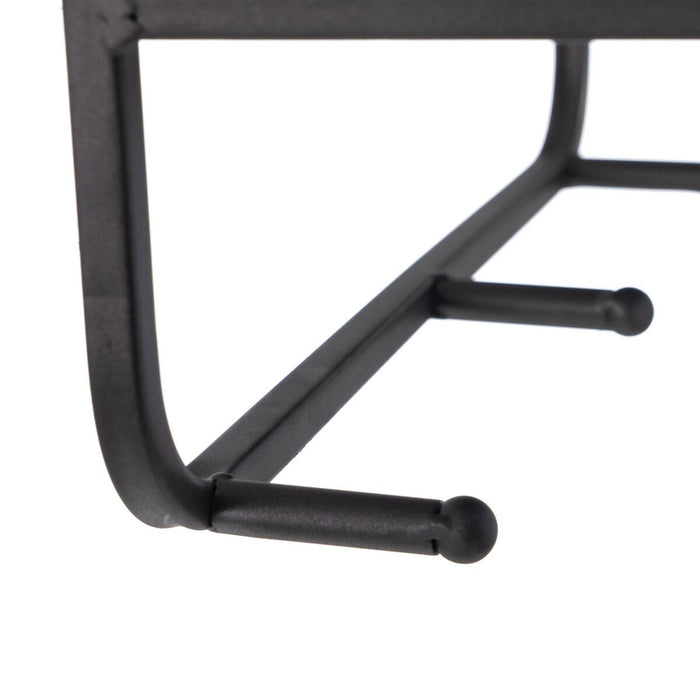 Oglindă de perete 35 x 15 x 81 cm Negru Metal