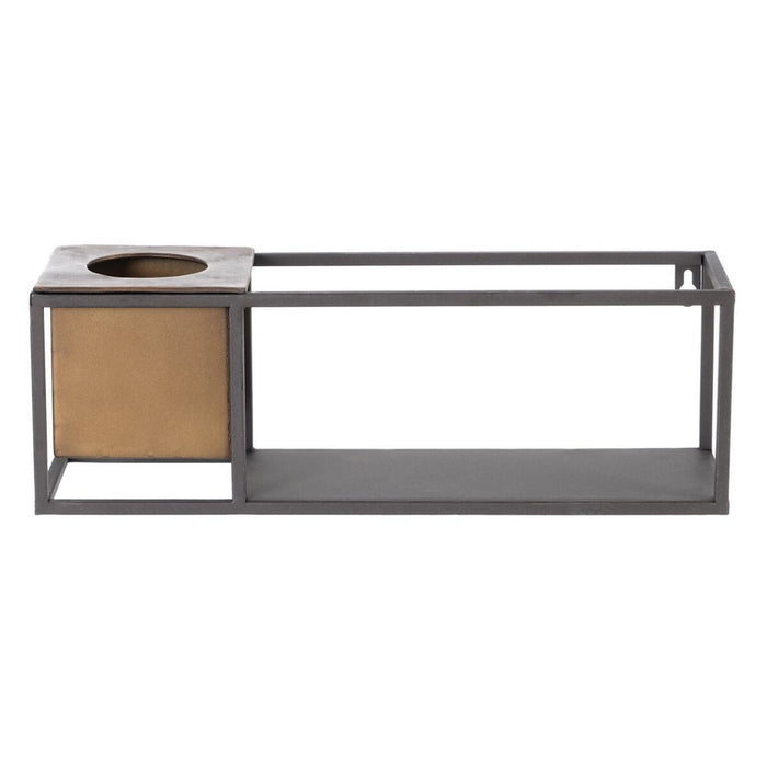 Raft 40 x 12 x 13,5 cm Negru Auriu* Metal