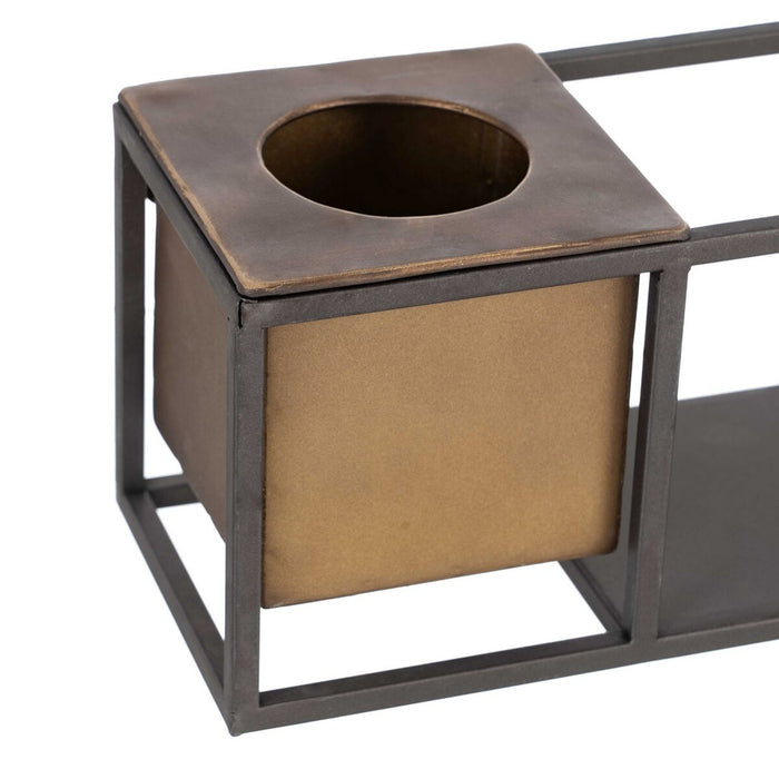 Raft 40 x 12 x 13,5 cm Negru Auriu* Metal