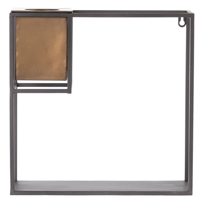 Raft 36 x 12 x 36 cm Negru Auriu* Metal