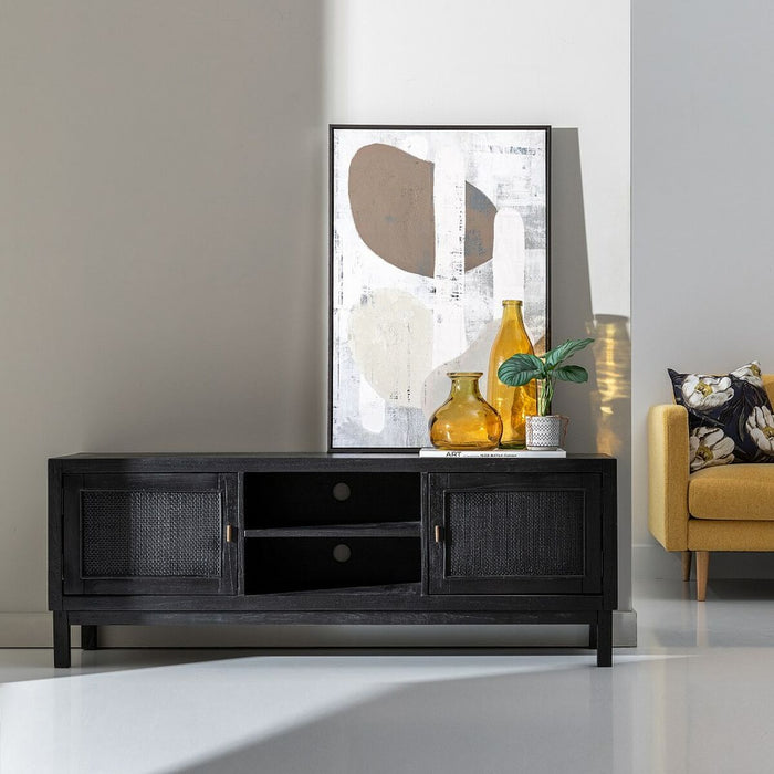 Mobilă TV SHADOW Negru lemn mindi 150 x 40 x 55 cm