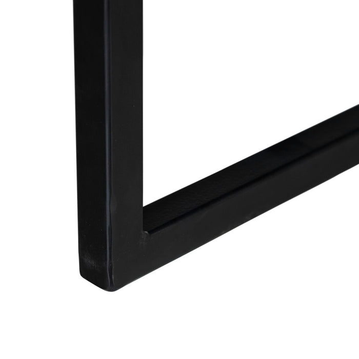 Set de 2 mese Negru Natural Fier Lemn de salcâm 80 x 80 x 40 cm (2 Unități)