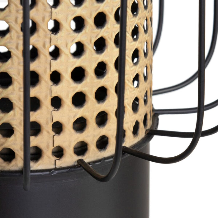 Suport de Lumânări 23 x 23 x 28 cm Natural Negru Metal