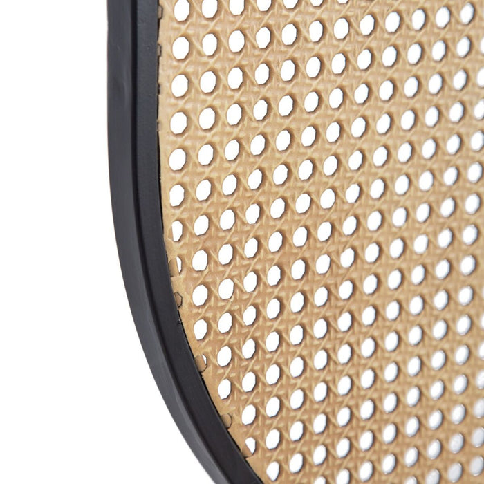 Oglindă de perete 45,5 x 1,5 x 76 cm Natural Negru Metal