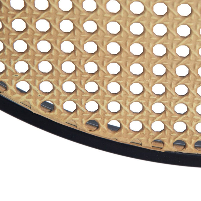 Oglindă de perete 45,5 x 1,5 x 76 cm Natural Negru Metal