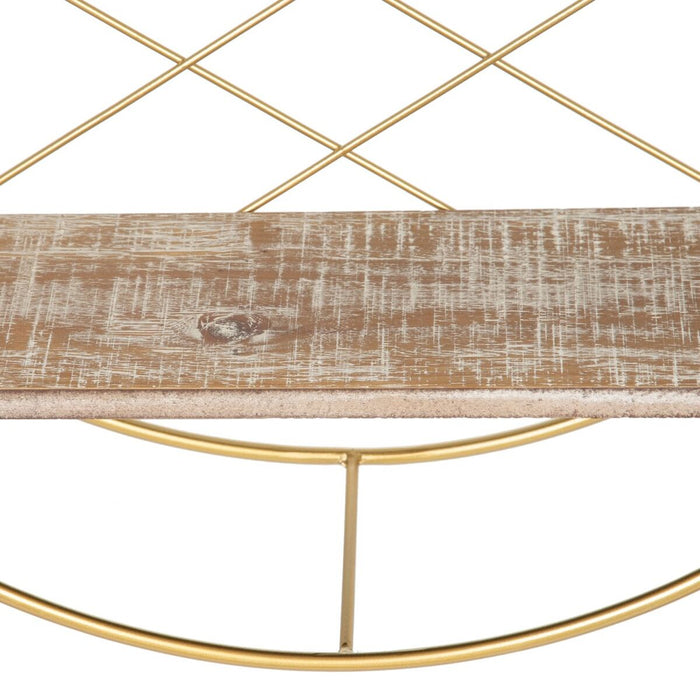 Rafturi 51 x 14 x 51 cm Natural Auriu* Metal Lemn