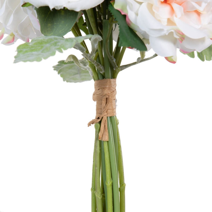 Buchet Alb Verde Trandafiri 20 x 23 x 41 cm