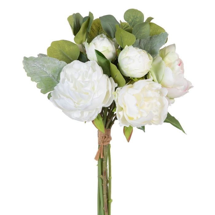 Buchet Alb Verde Bujor 23 x 27 x 40 cm