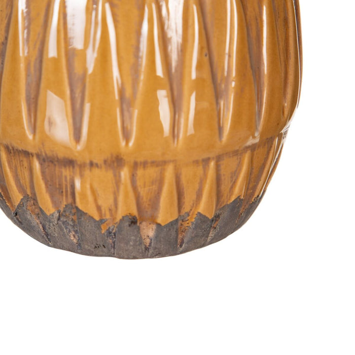 Vază 14 x 14 x 25,5 cm Ceramică Muştar