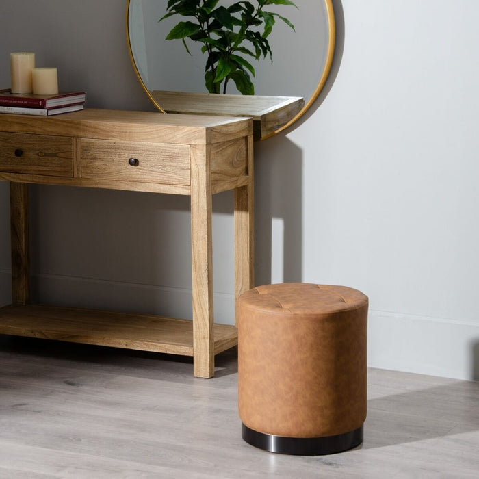 Puff Maro Piele Sintetică 38 x 38 x 42 cm DMF